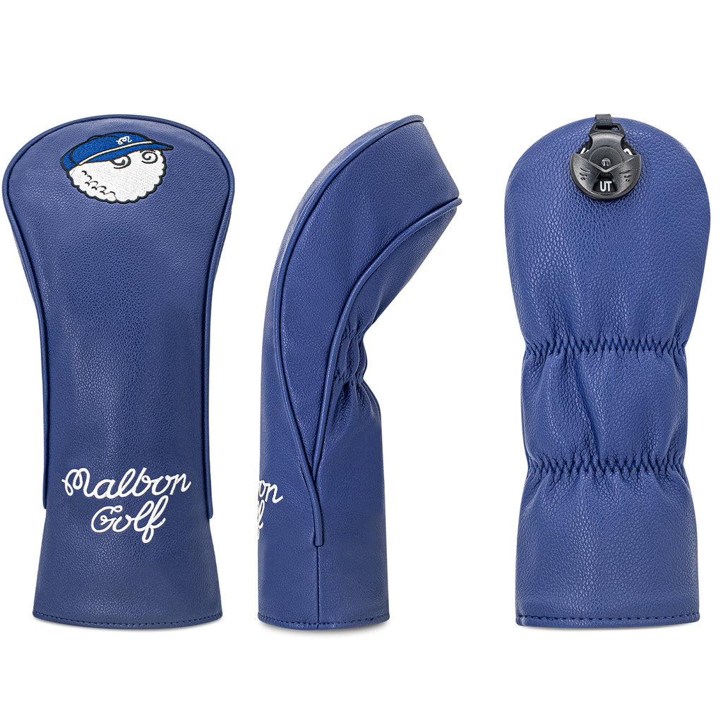 Blue Fisherman Golf Club Protective Cover, Thickened Waterproof Pu Embroidery, Driver and Fairway Wood Club Head Cover. GHGOLF2