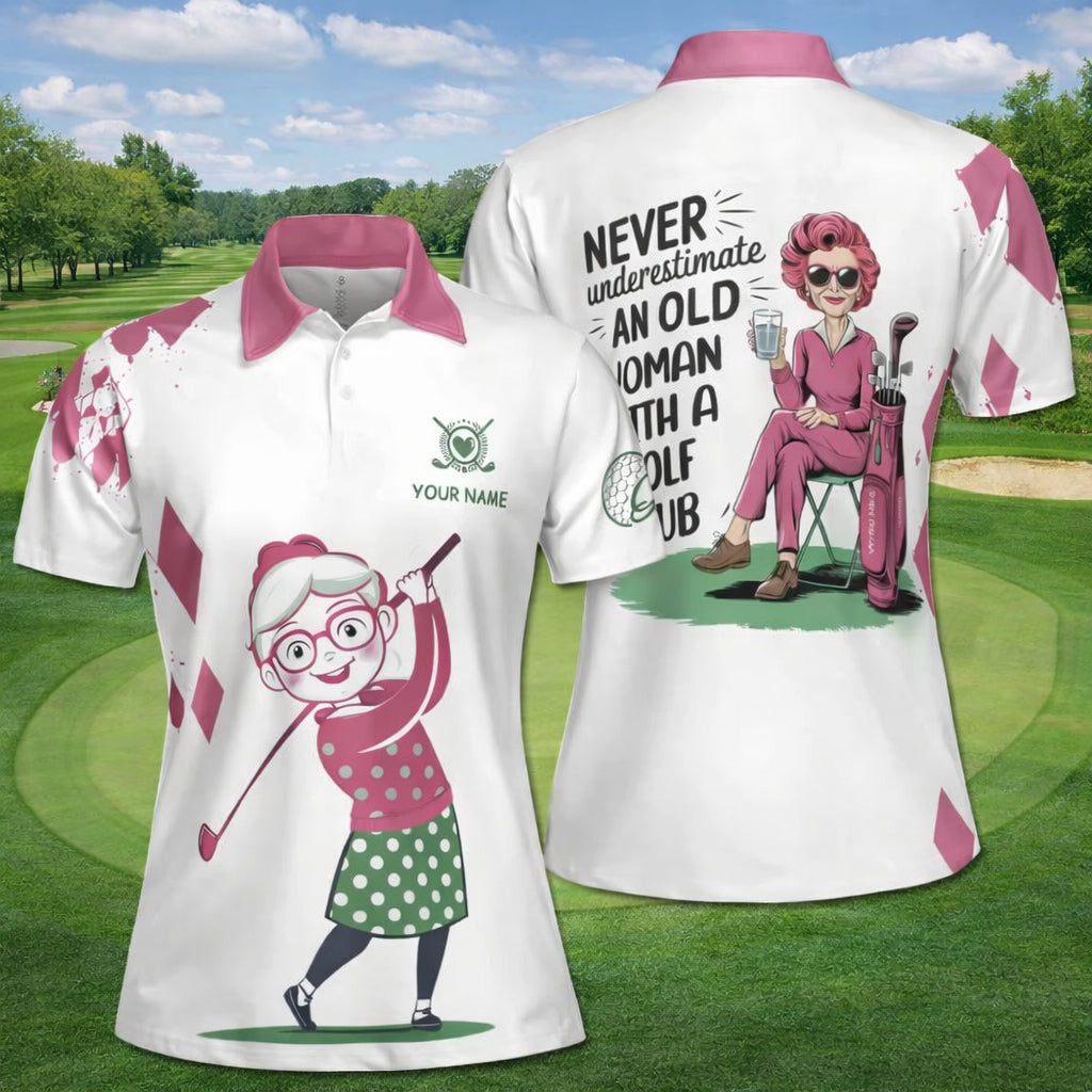 Funny Quotes Golf Polo Shirt, Funny Grandma Golf Shirt, Unisex Summer Golf Polo Shirt, Short Sleeve Golf Shirt, Polo for Golfer, Custom Polo Shirt PLSGTP03