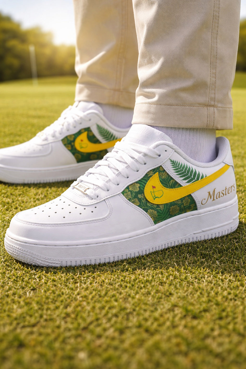 Masters Inspired Custom Golf Sneakers, Master Tournament Style Shoes for Men & Women, Unique Gift for Golf Lovers SHGTP12