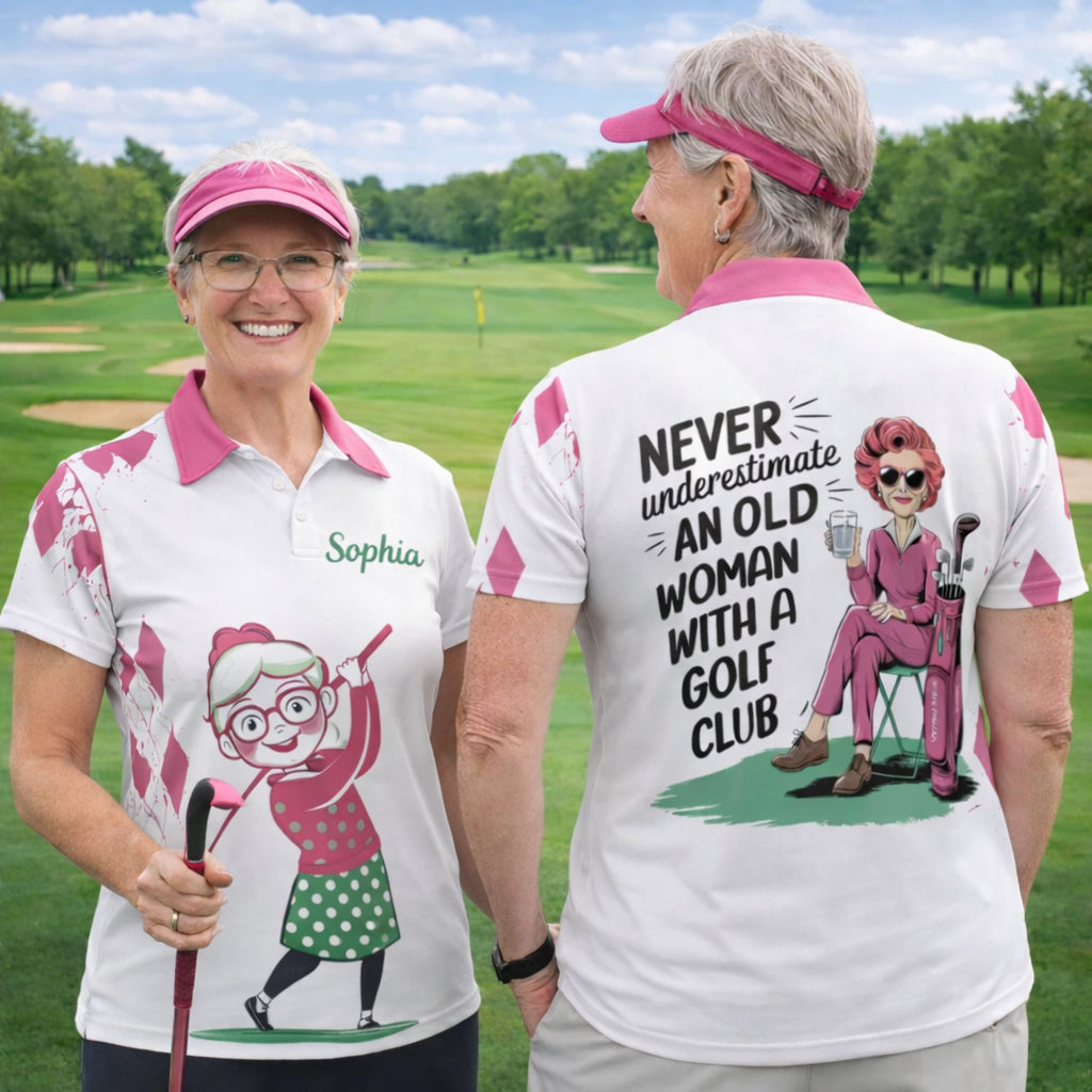 Funny Quotes Golf Polo Shirt, Funny Grandma Golf Shirt, Unisex Summer Golf Polo Shirt, Short Sleeve Golf Shirt, Polo for Golfer, Custom Polo Shirt PLSGTP03
