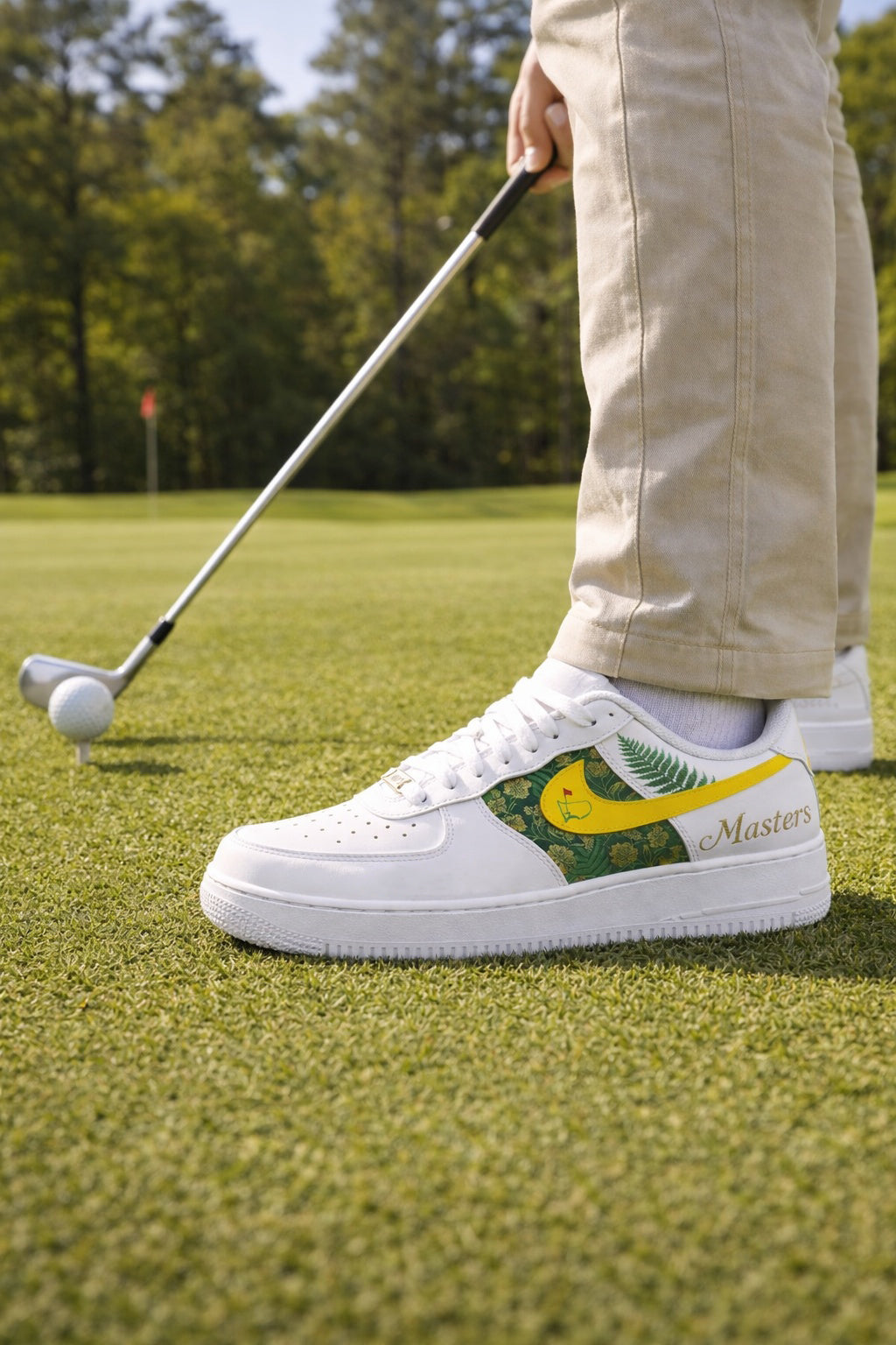 Masters Inspired Custom Golf Sneakers, Master Tournament Style Shoes for Men & Women, Unique Gift for Golf Lovers SHGTP12