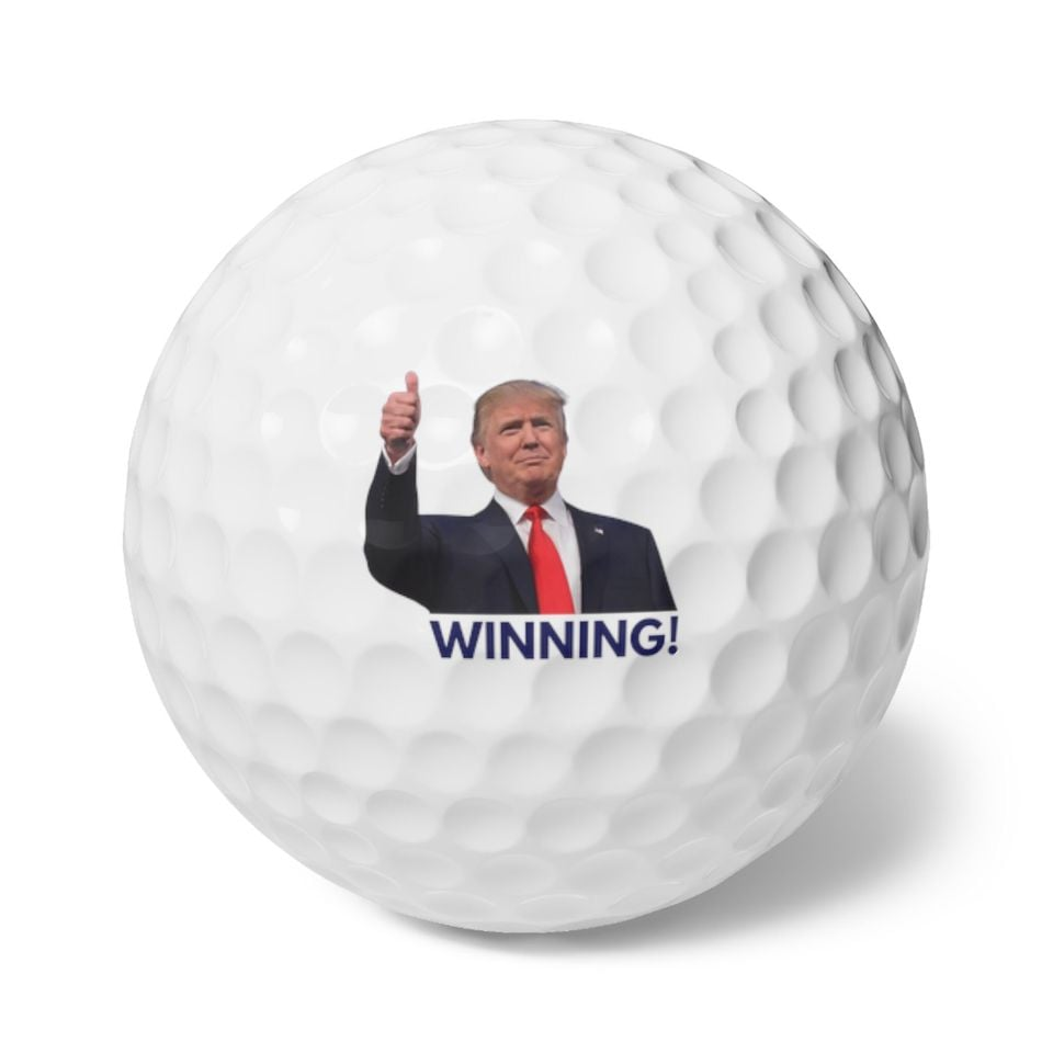 Donald Trump Victory Golf Balls - "WINNING!" Slogan Print - Republican Gift for Him