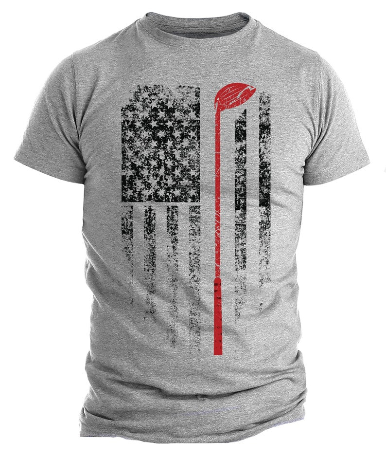 Vintage American Flag Golf Comfort Shirt, Gift for Golfer, Funny Golf Club T-Shirt, Golf Clothing Shirt CF17