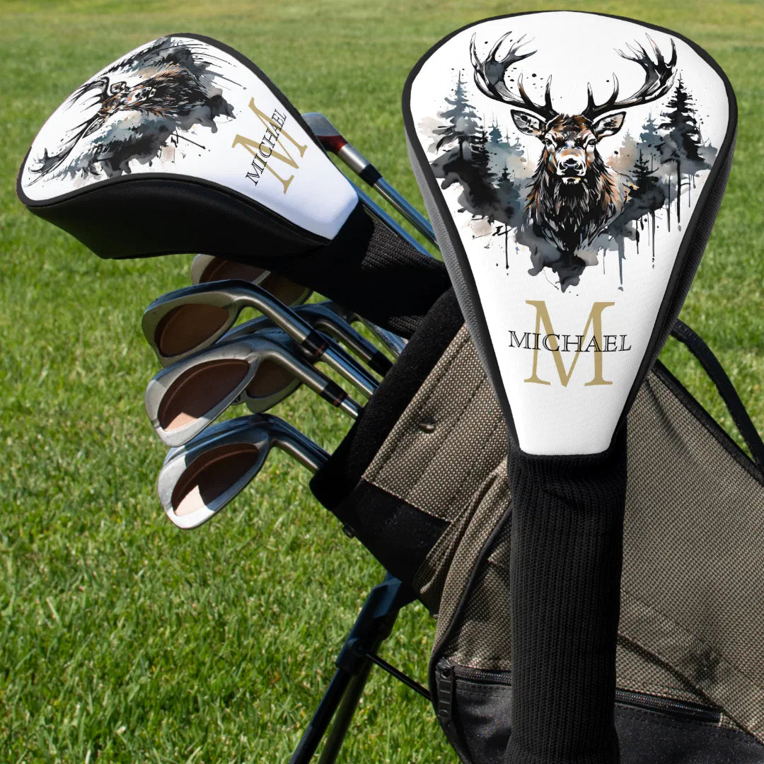 Personalized Monogram Elk Forest Golf Head Cover