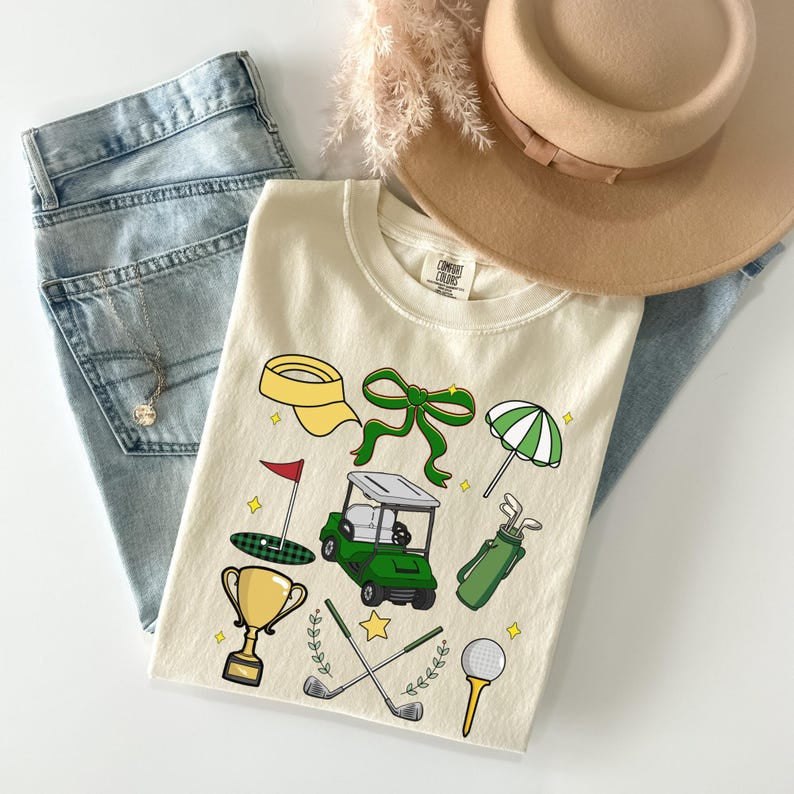 Comfort Colors Golf Tournament Graphic Tee, Golf Art T-shirt, Golf Style Shirt, Lover Shirt CF15