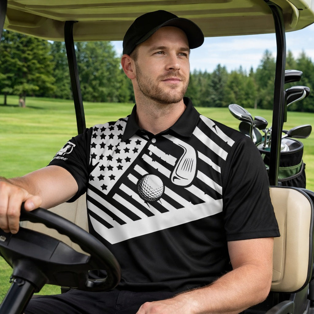 Custom Golf Team Polo Shirt, Funny Quotes - Eat Sleep Golf Repeat Golf Shirt, Quotes Golf Polo Shirt, Short Sleeve Golf Shirt, Polo for Golfer, Custom Polo Shirt Gift PLSGTP09