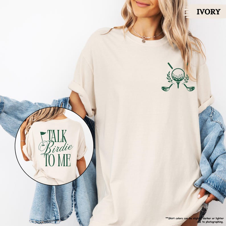 Talk Birdie To Me Golf Comfort Colors Shirt, Funny Golf Shirt, Girly Golf Shirt, Golf Lover Gift, Golfing T-Shirt, Golfer Gift, Girly Golf CF14