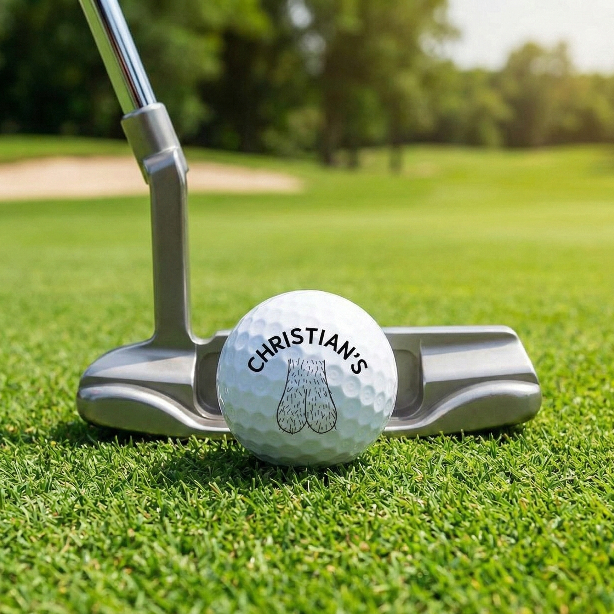 Deez Balls Personalized Golf Balls, Funny Custom Name Hairy Balls Design, Prank Golf Gift for Him