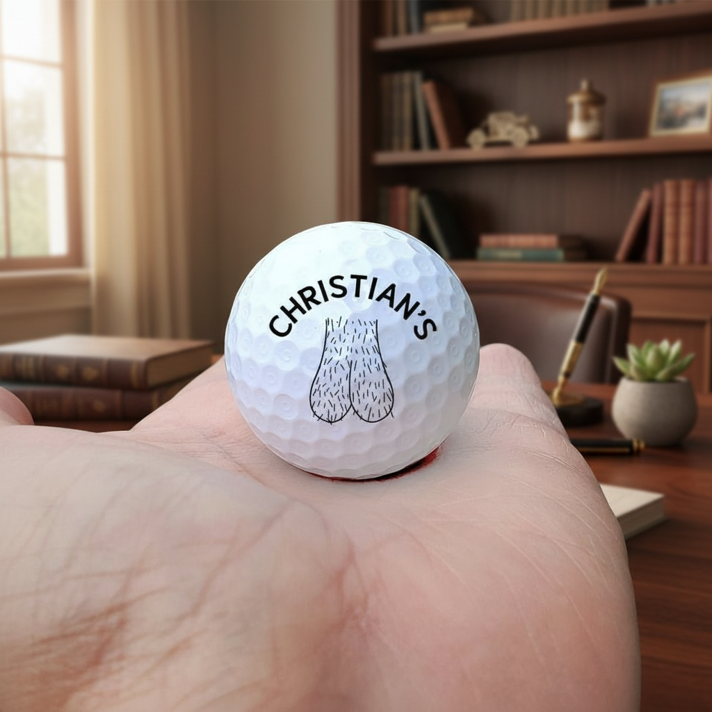 Deez Balls Personalized Golf Balls, Funny Custom Name Hairy Balls Design, Prank Golf Gift for Him