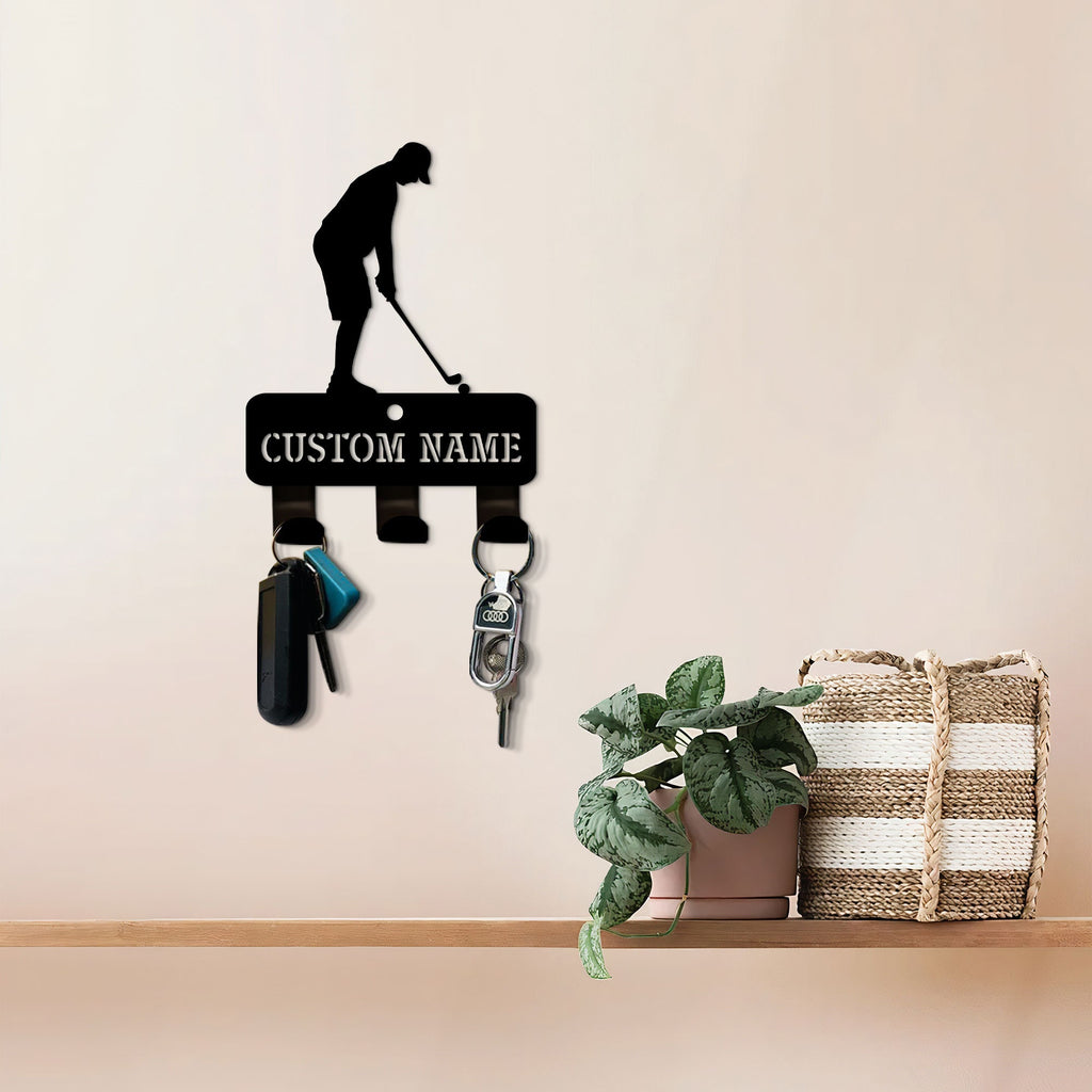 Custom Golf Sign, Powder Coated Metal Key Holder