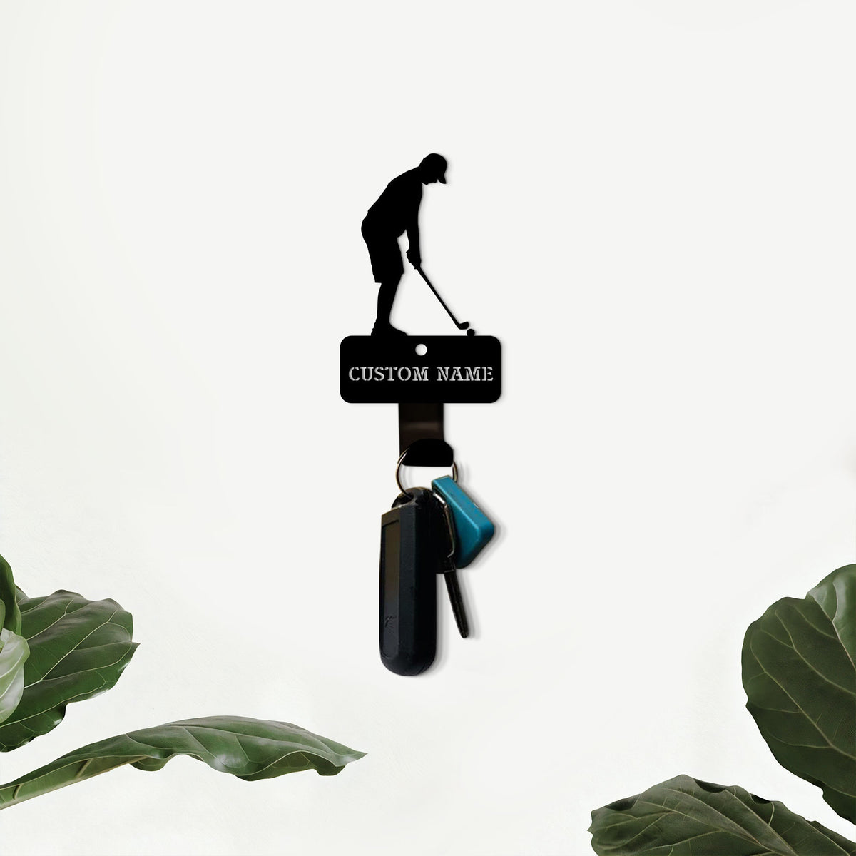 Custom Golf Sign, Powder Coated Metal Key Holder