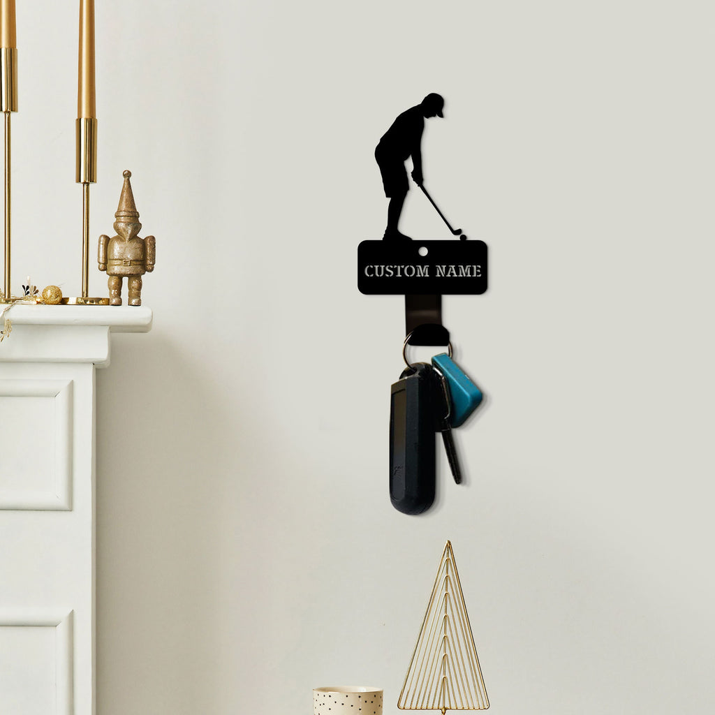 Custom Golf Sign, Powder Coated Metal Key Holder