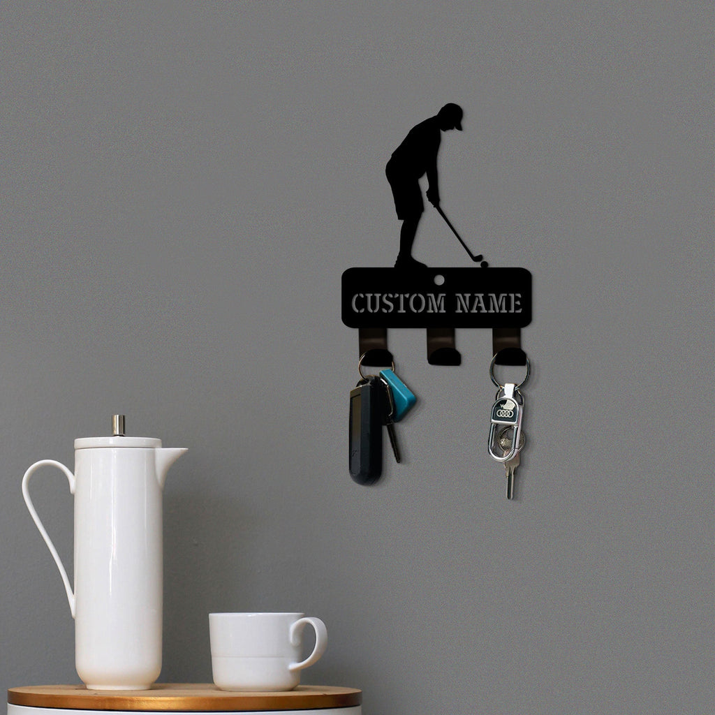 Custom Golf Sign, Powder Coated Metal Key Holder