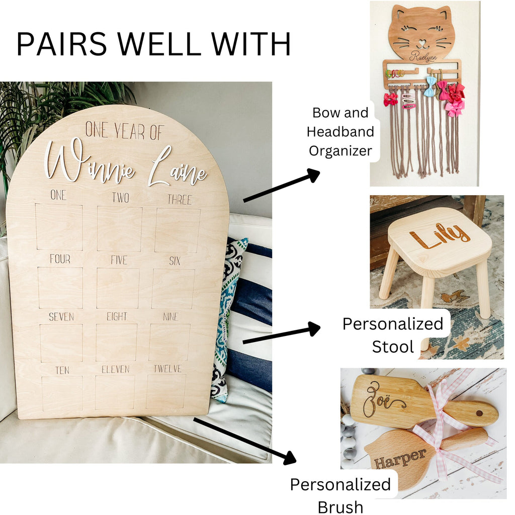 Hole in One Year of Baby Photo Board, Golf Themed Birthday, One Year of Photo Board, 1st Birthday, First Birthday Photo Board First Birthday