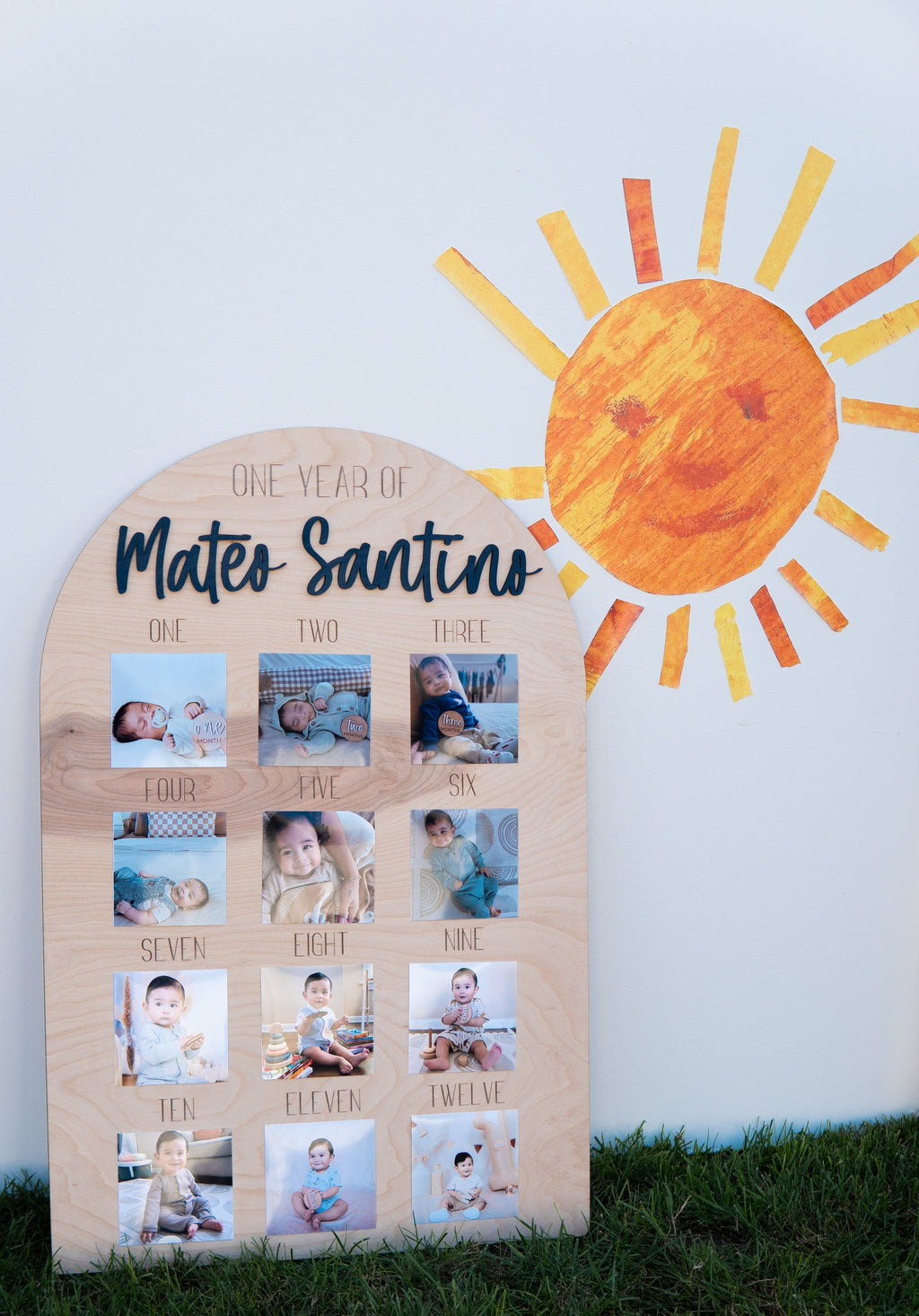 Hole in One Year of Baby Photo Board, Golf Themed Birthday, One Year of Photo Board, 1st Birthday, First Birthday Photo Board First Birthday