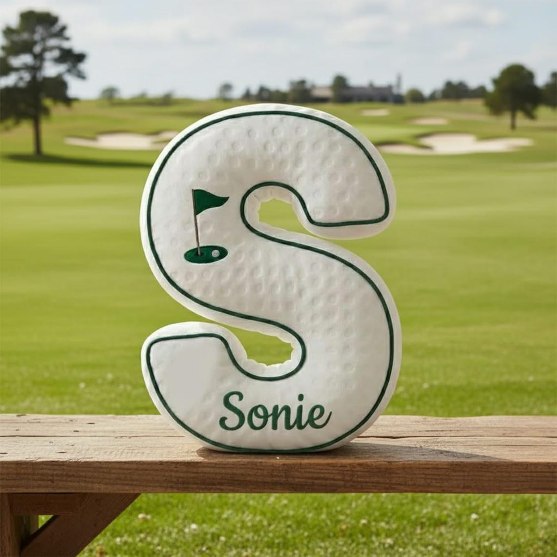 Personalized Golf Pillow Letter – Custom Name Alphabet Cushion, Baby & Toddler Room Decor Gift