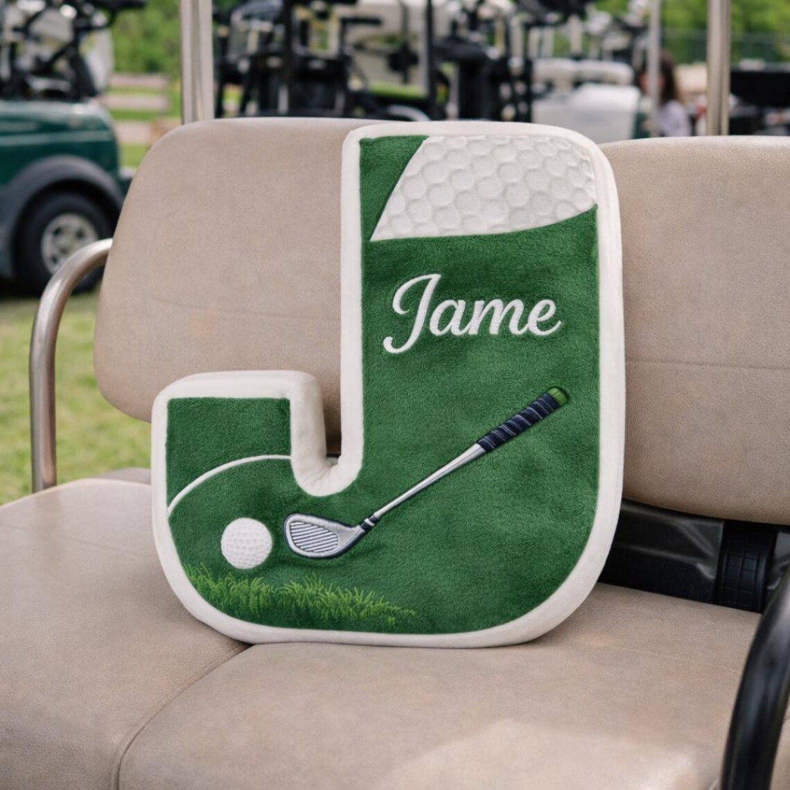 Personalized Name Golf Pillow Letter | Custom Name Plush Cushion For Dad Husband Boyfriend