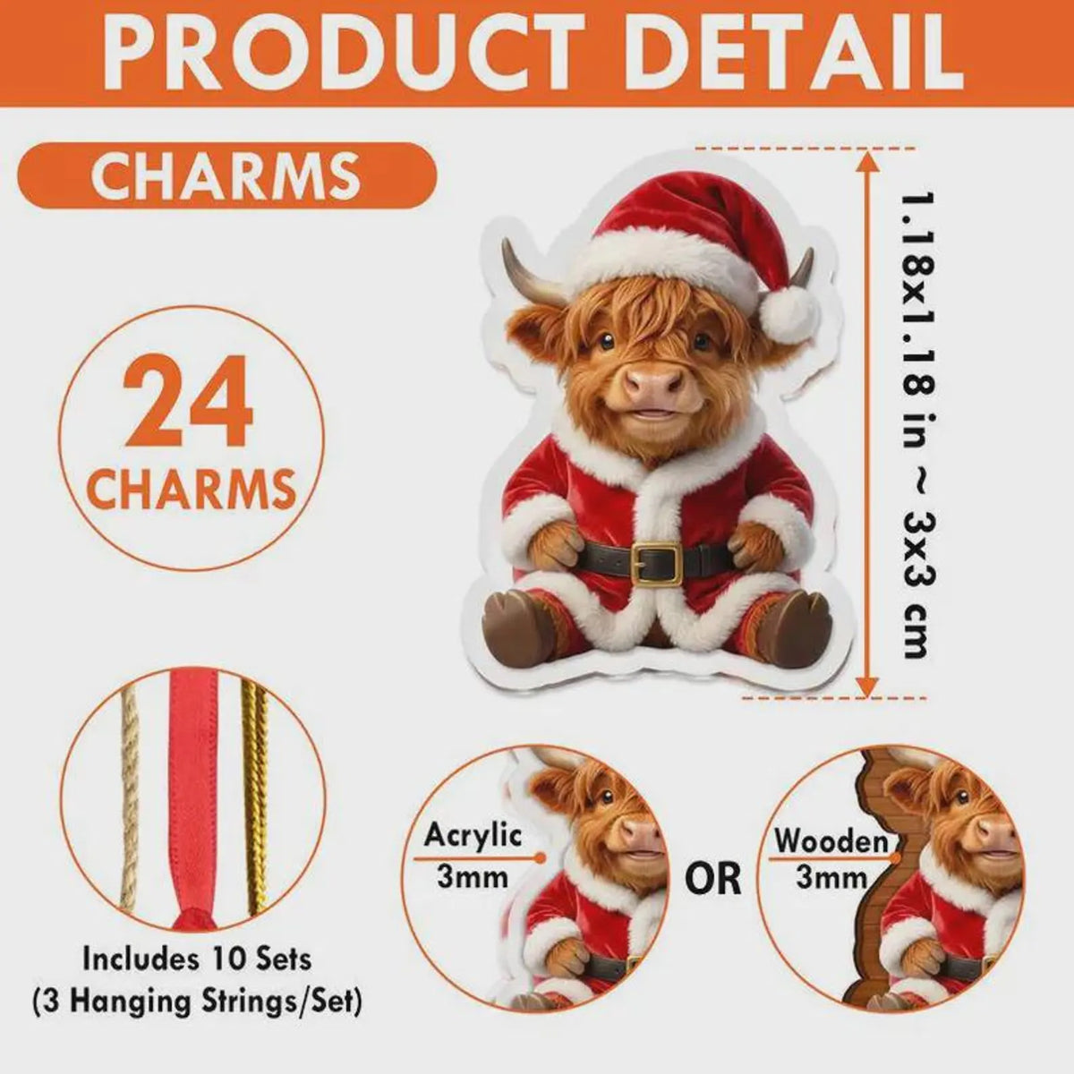 Personalized Golf Advent Calendar: 24-Day Countdown Ornament (2026). ACGTP02