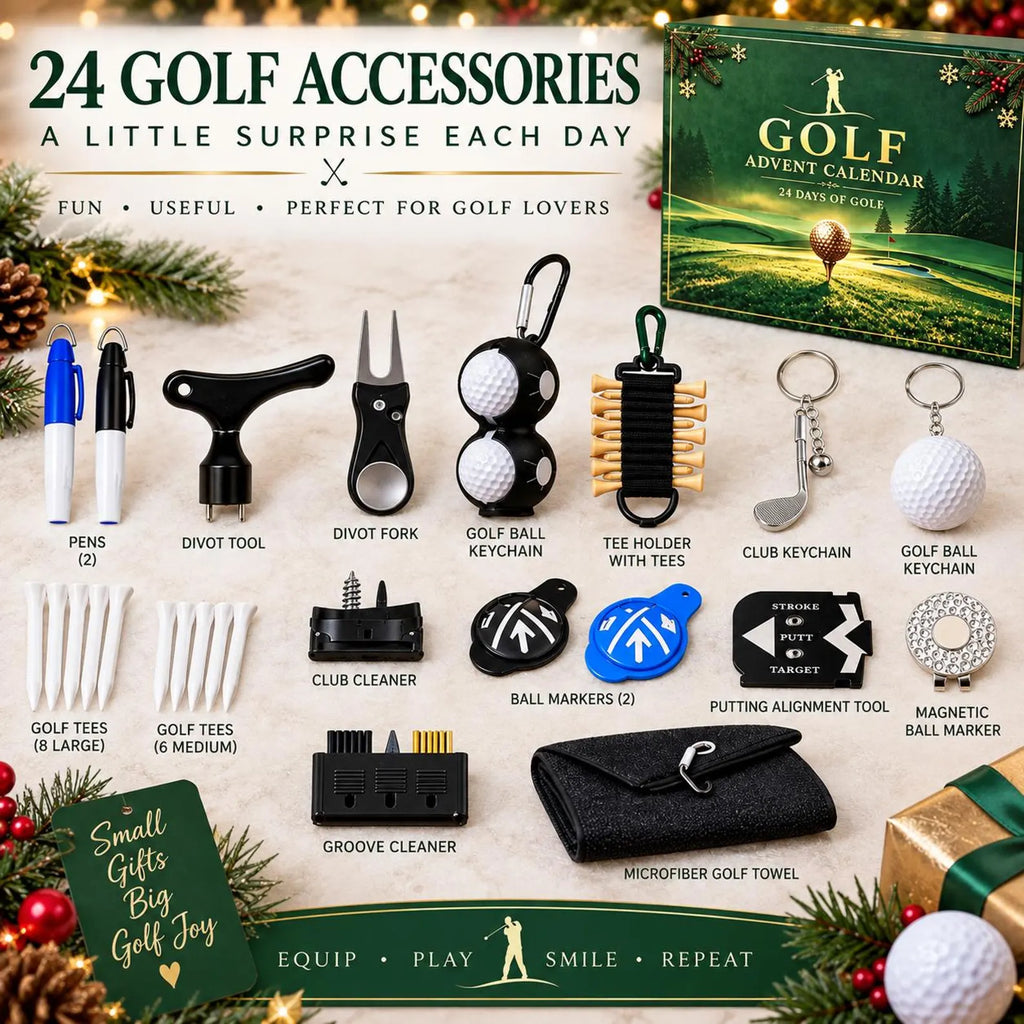 Golf Advent Calendar 2026, 24 Day Golf Accessories Christmas Countdown, Golfer Gift for Dad Husband Grandpa & Golf Lovers. ACGTP04