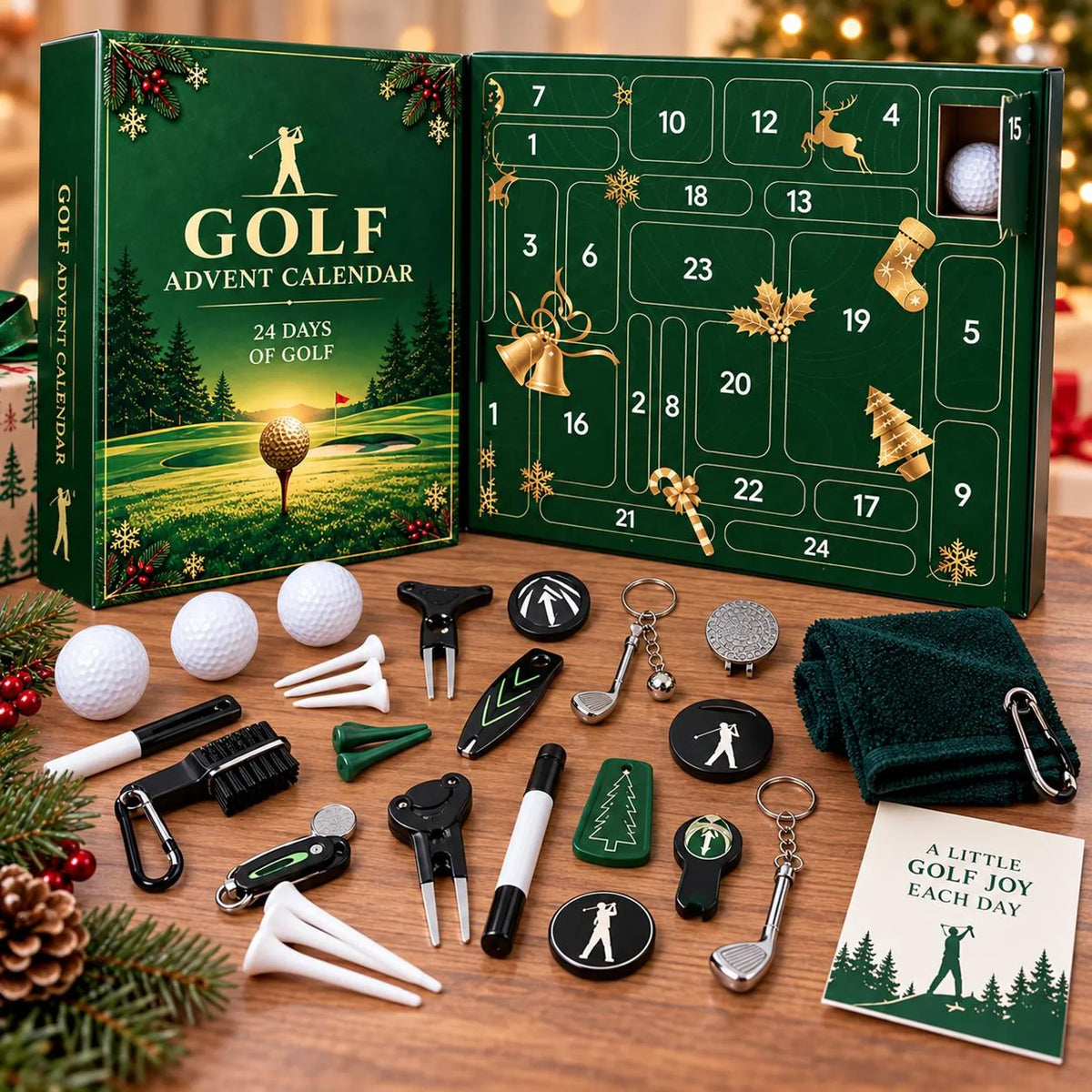 Golf Advent Calendar 2026, 24 Day Golf Accessories Christmas Countdown, Golfer Gift for Dad Husband Grandpa & Golf Lovers. ACGTP04