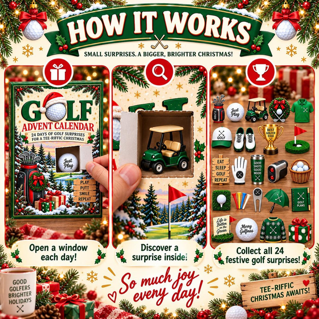 Personalized Golf Christmas Advent Calendar Blind Box - Custom Holiday Mini Figures Set, Golf lover gift. ACGTP08