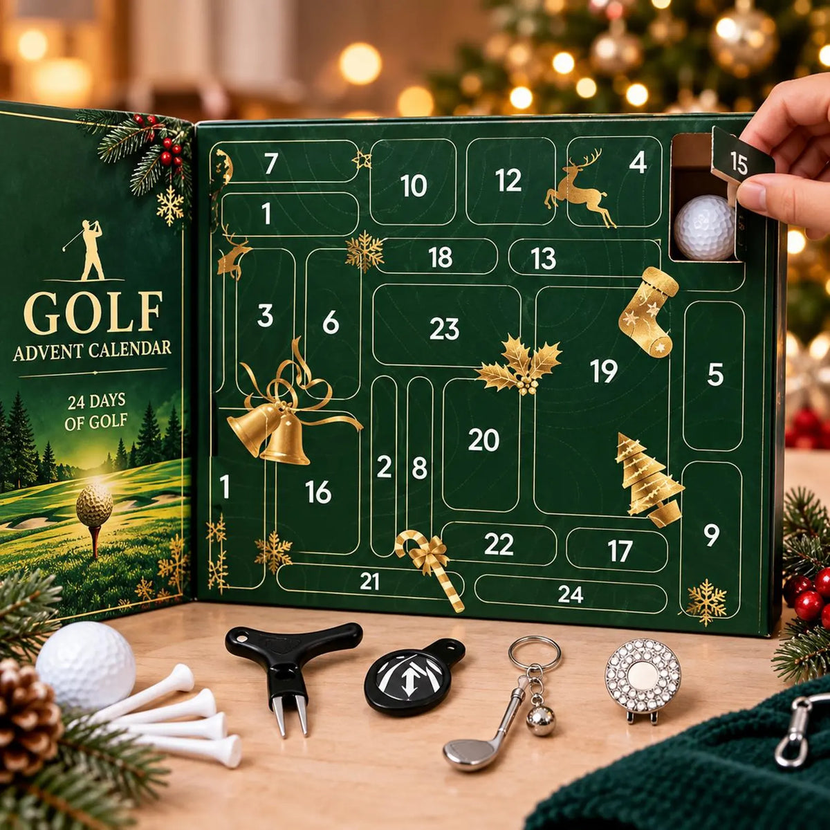 Golf Advent Calendar 2026, 24 Day Golf Accessories Christmas Countdown, Golfer Gift for Dad Husband Grandpa & Golf Lovers. ACGTP04
