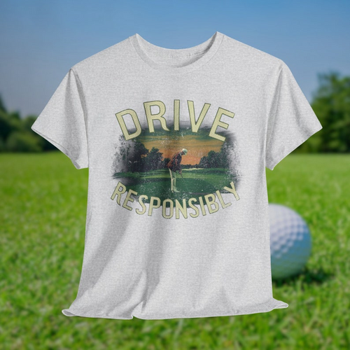 Drive Responsibly T-Shirt Golf: Funny Golfer Gift SGTP18