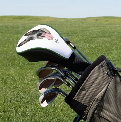 Father's Day gift Custom Golf Head Cover with Dog Portrait with color, Perfect Gift for golf lover. Cat Dog Lover. Golf Gifts for men.