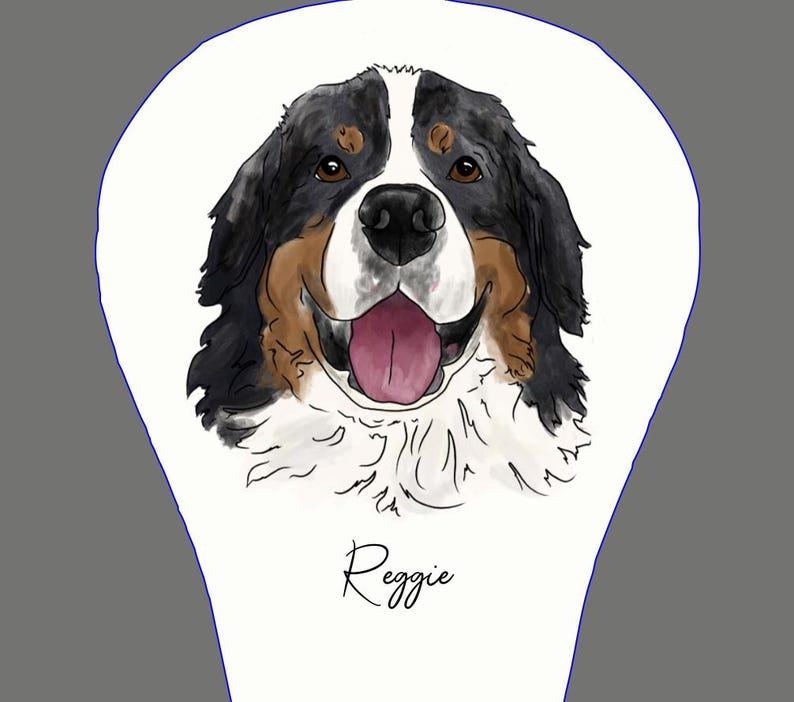 Custom Dog Portrait Golf Head Cover: Personalized Golf Gift