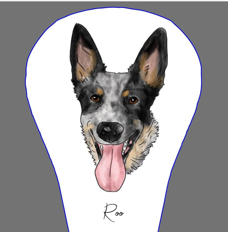 Father's Day gift Custom Golf Head Cover with Dog Portrait with color, Perfect Gift for golf lover. Cat Dog Lover. Golf Gifts for men.