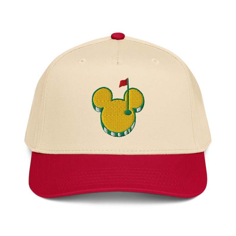 Master’s Mickey Embroidered Golf Cap, Subtle Disney Golf Snapback, Five Panel Cap, Minimalist Disney Hat, Golf Dad Gift