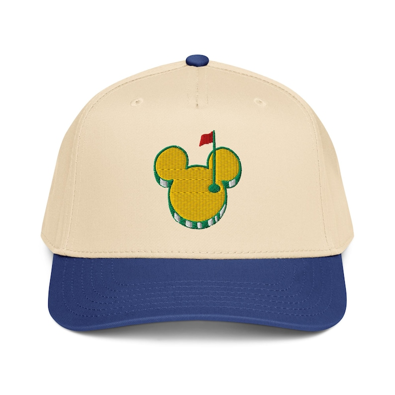 Master’s Mickey Embroidered Golf Cap, Subtle Disney Golf Snapback, Five Panel Cap, Minimalist Disney Hat, Golf Dad Gift