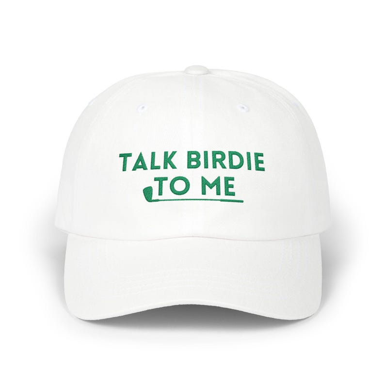 Talk Birdie To Me Golf Hat, Embroidered Golf Cap, Funny Golf Hat for Women, Cute Golf Dad Hat, Golf Lover Gift, Preppy Adjustable Hat