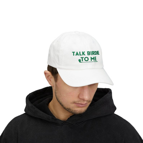 Talk Birdie To Me Golf Hat, Embroidered Golf Cap, Funny Golf Hat for Women, Cute Golf Dad Hat, Golf Lover Gift, Preppy Adjustable Hat  CGTP05