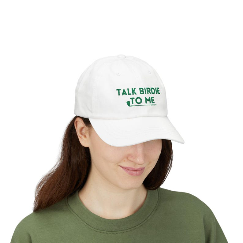 Talk Birdie To Me Golf Hat, Embroidered Golf Cap, Funny Golf Hat for Women, Cute Golf Dad Hat, Golf Lover Gift, Preppy Adjustable Hat