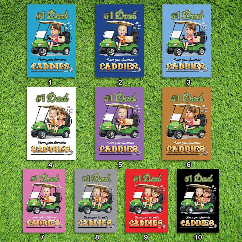 Personalized Golf Towel with Kid's Photo - Custom Picture Gift for Dad, Grandpa - Best Father's Day Golfing Accessories