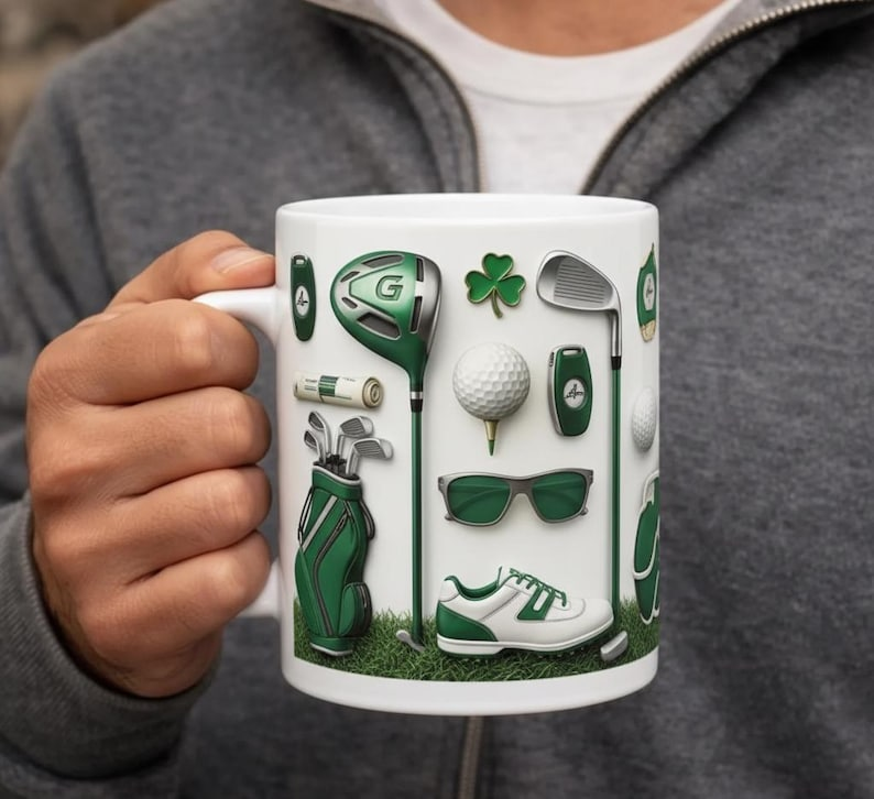 Personalized Golf Mug, Custom Name Golf Coffee Mug, Golfer Gift for Him, Sports Lover Mug, Unique Golf Gift, Golf Team Gift, Gift For Him