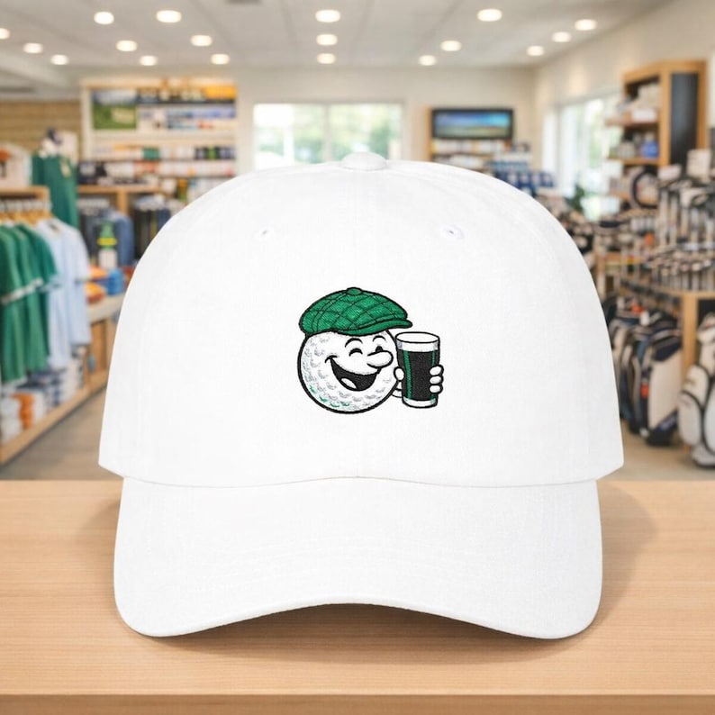 Beer Drinking Golf Cap Ball Dad, Funny Golf Logo