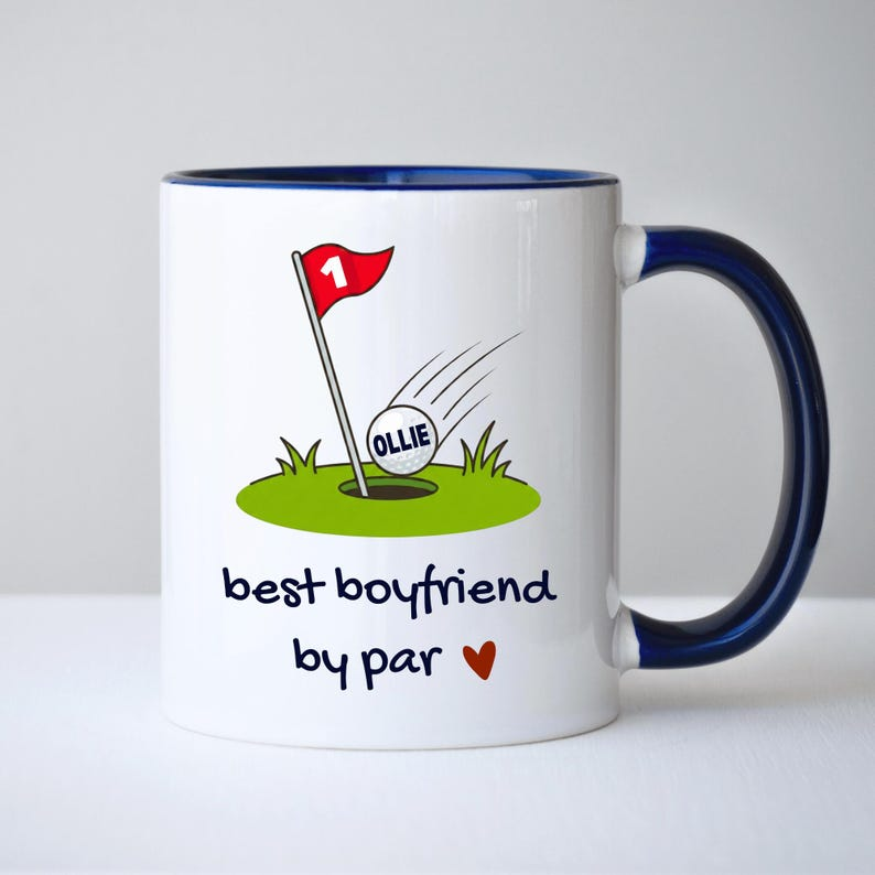 PERSONALISED Valentine Golf Mug, Valentine's Day Golf Gift For Boyfriend, Funny Gift For Golfer, Romantic Gift