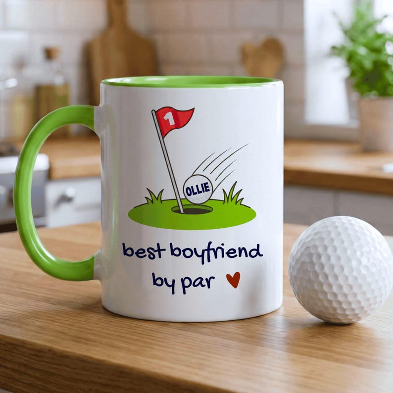 PERSONALISED Valentine Golf Mug, Valentine's Day Golf Gift For Boyfriend, Funny Gift For Golfer, Romantic Gift