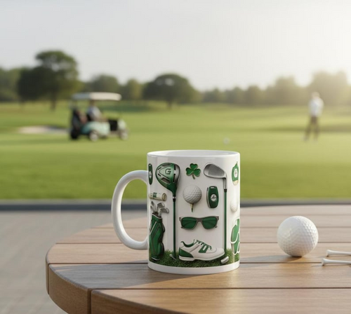 Personalized Golf Mug, Custom Name Golf Coffee Mug, Golfer Gift for Him, Sports Lover Mug, Unique Golf Gift, Golf Team Gift, Gift For Him CRMGTP07