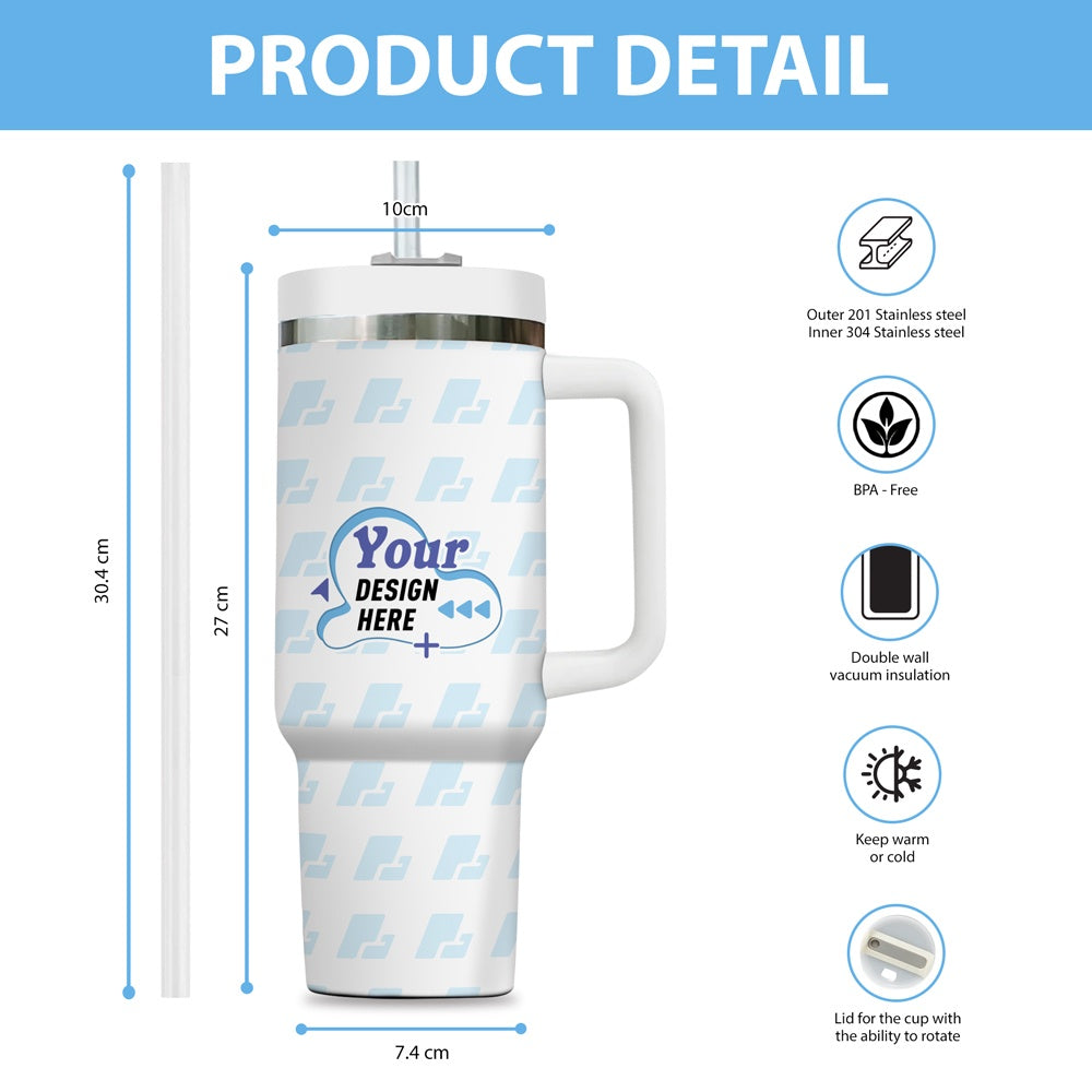 Golf Tumbler 40oz, Custom Golf Tumbler, Golf Club Tumblers, Golf Tournament Tumblers, Printed Golf Tumblers With Handle, Mug Gift, Travel Cup TBGTP14