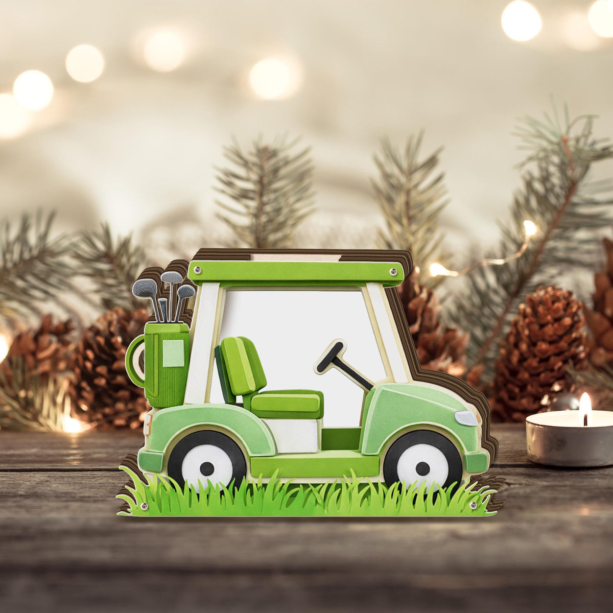 Personalized Golf Cart Money Box Custom Name Wooden Piggy Bank For Boys Golf Lover Gift For Kids Nursery Decor Sports Themed Savings Jar