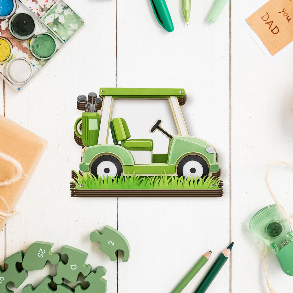 Personalized Golf Cart Money Box Custom Name Wooden Piggy Bank For Boys Golf Lover Gift For Kids Nursery Decor Sports Themed Savings Jar