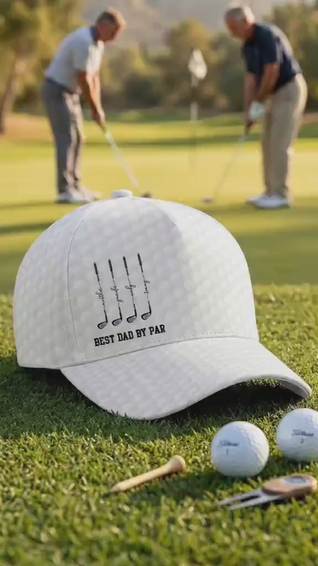 Personalized Best Dad By Par Cap, Best Grandpa By Par Hat, Custom Name Father Day Golf Gift, Golf Lover Gift For Him, Dad Birthday Golf Gift