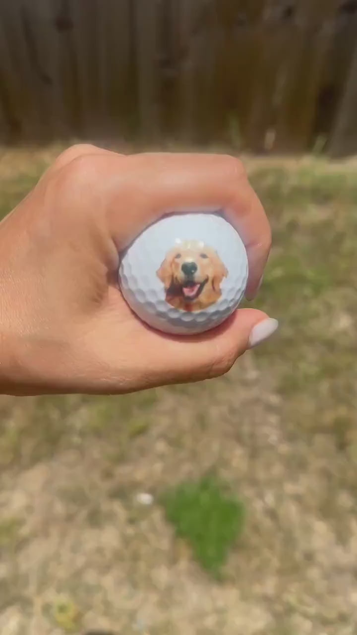 Personalized Photo Golf Balls, Funny Custom Name Photo/Pet Golf Balls, Prank Golf Gift for Him CTGB02